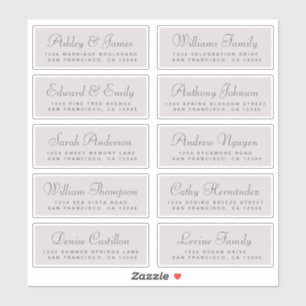 Chic Calligraphy Wedding Guest Address Labels