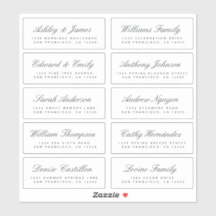 Chic Calligraphy Wedding Guest Address Labels