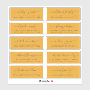 Chic Calligraphy Wedding Guest Address Labels