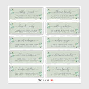 Chic Calligraphy Wedding Guest Address Labels