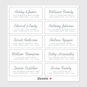Chic Calligraphy Wedding Guest Address Labels