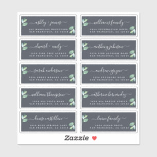 Chic Calligraphy Wedding Guest Address Labels