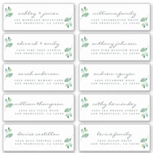 Chic Calligraphy Wedding Guest Address Labels