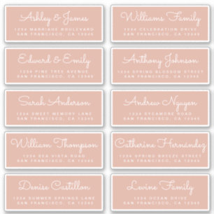 Chic Calligraphy Wedding Guest Address Labels