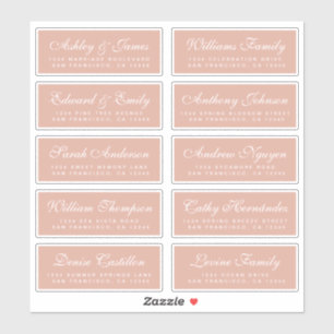 Chic Calligraphy Wedding Guest Address Labels