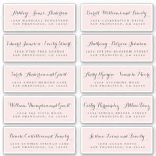 Chic Calligraphy Wedding Guest Address Labels