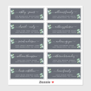 Chic Calligraphy Wedding Guest Address Labels