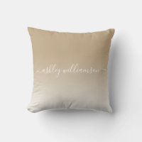 Chic Camel White Ombre Effect Monogram Name