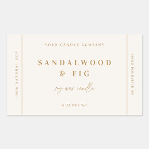 Chic Candle Jar Product Label Sticker Business