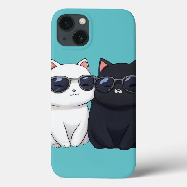 Chic Cat Duo Case-Mate iPhone Case (Back)
