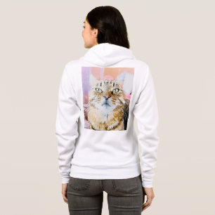 Chic Cat Full-Zip Hoodie – Feline Style on the Go