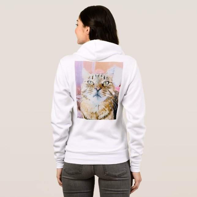 Chic Cat Full-Zip Hoodie – Feline Style on the Go (Back Full)
