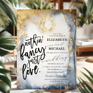 Chic Celestial Sun,Moon,Stars Wedding  Invitation