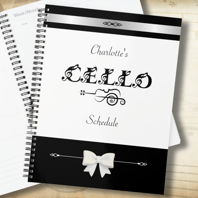 Chic Cello Student Schedule Organiser (Organize your rehearsals in style. A chic musician planner for the dedicated cellist.)