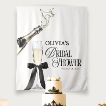 Chic Champagne Black & White Bridal Shower