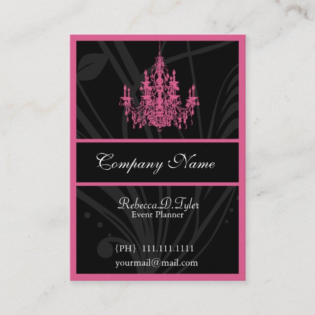 Chic Chandelier Business Cards (Front)