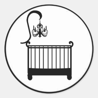 Chic Chandelier Crib Baby Shower Envelope Seal