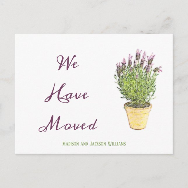 Chic Change of address  | Moving Announcement Postcard (Front)