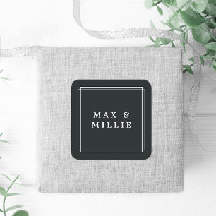 Chic Charcoal   Boutique Square Sticker