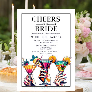Chic Cheers to the Bride Bridal Shower Invitation