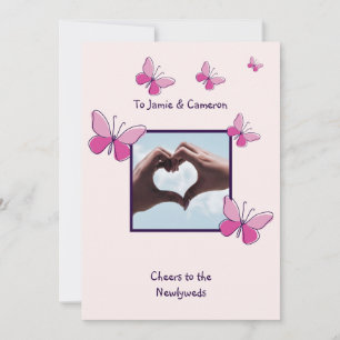 Chic Cheers to the Newlyweds Congratulations Card