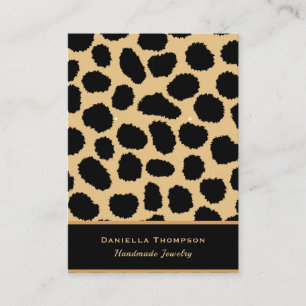 Chic Cheetah Print Pattern Jewellery Earring Displ Business Card