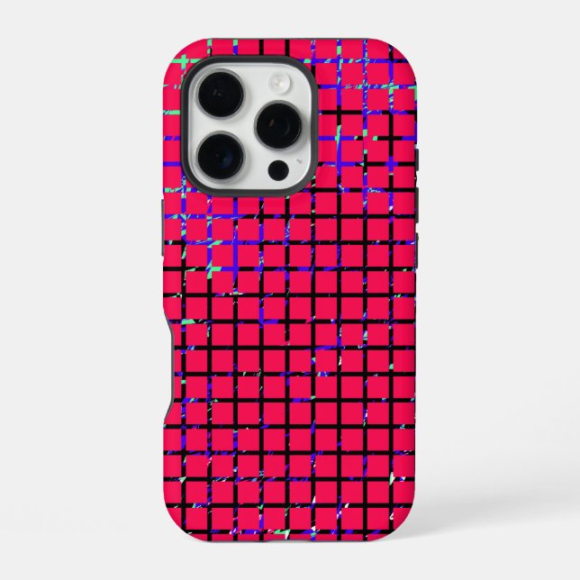 Chic Chequered Pattern Design iPhone Case (Back)