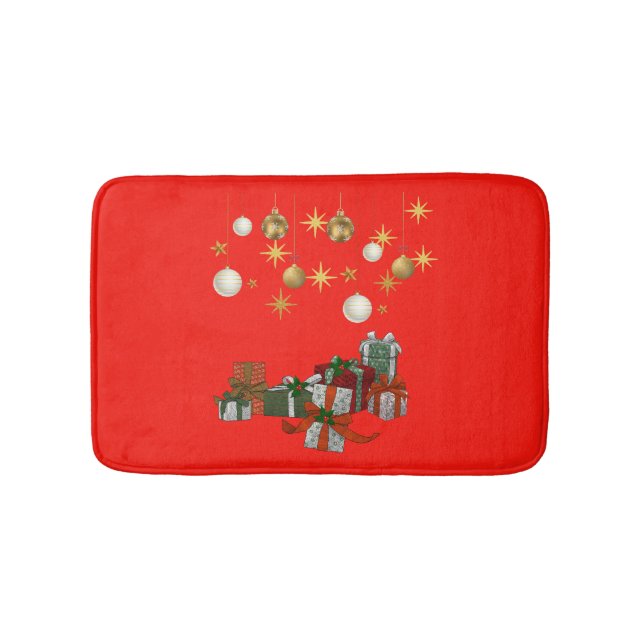 Chic Christmas Bath Mat (Front)