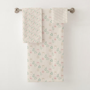 Chic Christmas Bath Towel Set