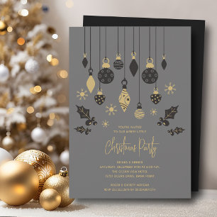 Chic Christmas Ornaments  Invitation
