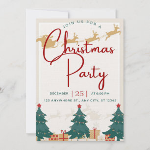 Chic Christmas Party Invitation - Festive