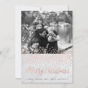 CHIC CHRISTMAS Rose gold and marble photo cards