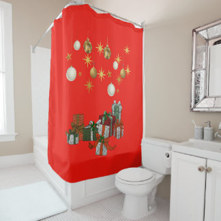 Chic Christmas Shower Curtain