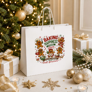 Chic Christmas Sparkly Holiday Gift Bag Decoration