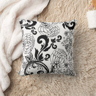 Chic Chrysanthemum Design Cushion