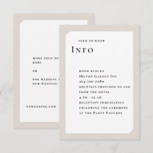 CHIC CIRCLE WEDDING ENCLOSURE CARD