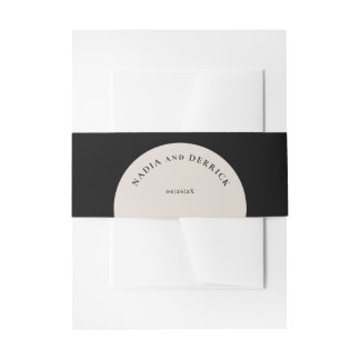 CHIC CIRCLE WEDDING INVITATION BELLY BAND