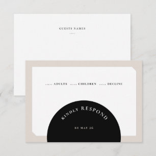 CHIC CIRCLE WEDDING RSVP CARD