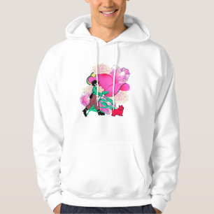 Chic City Walk with Cute Red Pup Hoodie