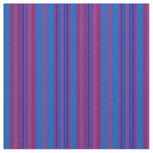 Chic Claret, Plum, Dark Blue, Light Blue Striped Fabric