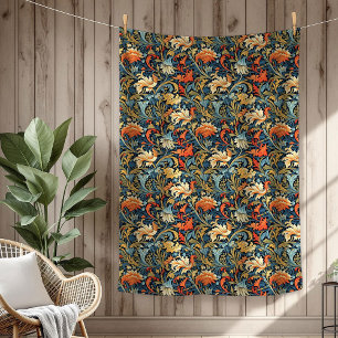 Chic Classic Arts & Crafts Iconic Morris Inspired Fleece Blanket