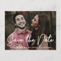 Chic Classic Personalised Save the Date Postcard