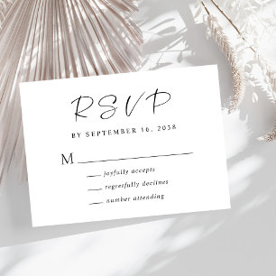 Chic Classic Wedding RSVP Card