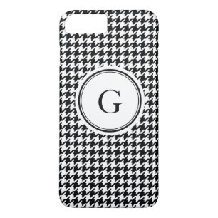 Chic classy black and white houndstooth pattern Case-Mate iPhone case