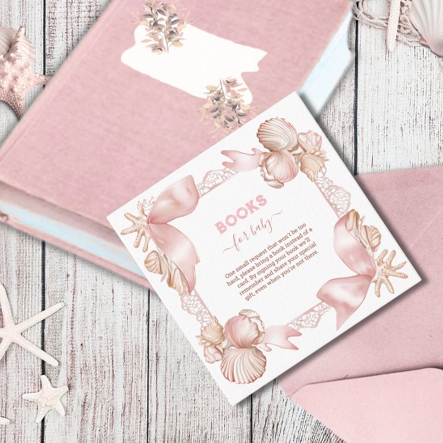 Chic coastal Pearl Books for Baby Enclosure Card (Creator Uploaded)