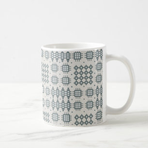 Chic Coffee Mug: Welsh Tapestry Pattern, Grey Mug