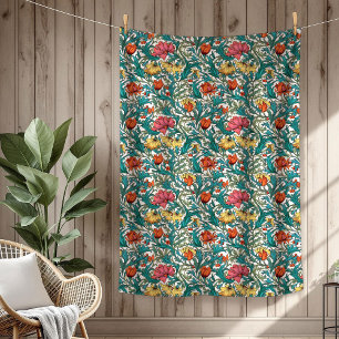 Chic Colourful Arts & Crafts Cosy Artistic Retreat Fleece Blanket