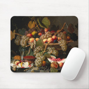 Chic Colourful Baroque Fruit Still Life Painting M Mouse Pad