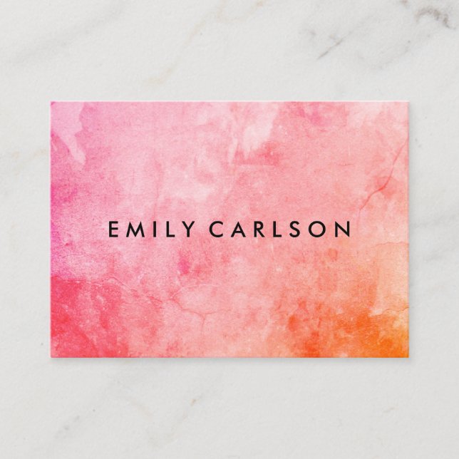 Chic Colourful Grunge Business Card (Front)