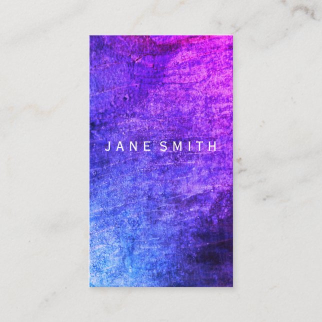 Chic Colourful Grunge Business Card (Front)